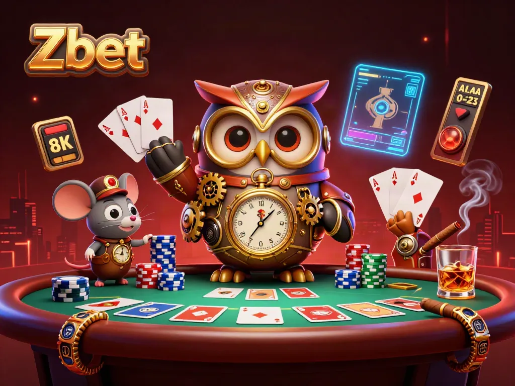 Experience thrilling gameplay with Zbet's dynamic casino scene featuring vibrant poker action.
