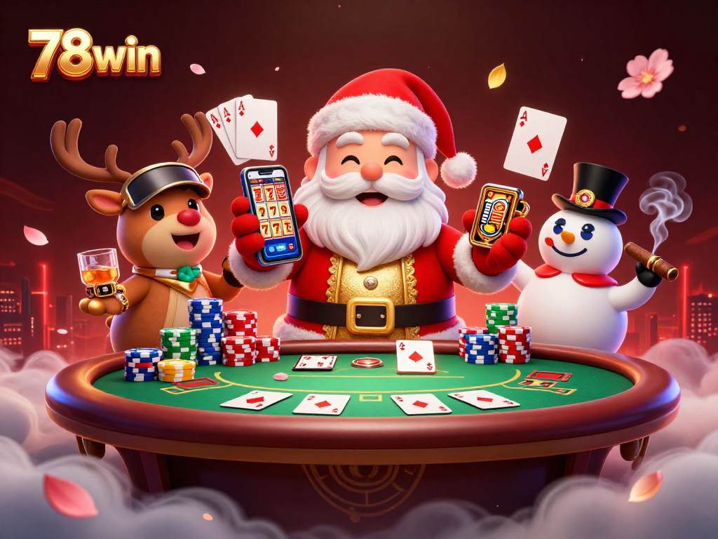 Experience the thrill of winning big with 78win in this vibrant 3D casino scene featuring engaging characters.