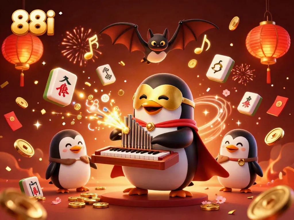 Experience the excitement of 88i casino with a dynamic 3D scene showcasing gaming elements and vivid characters.