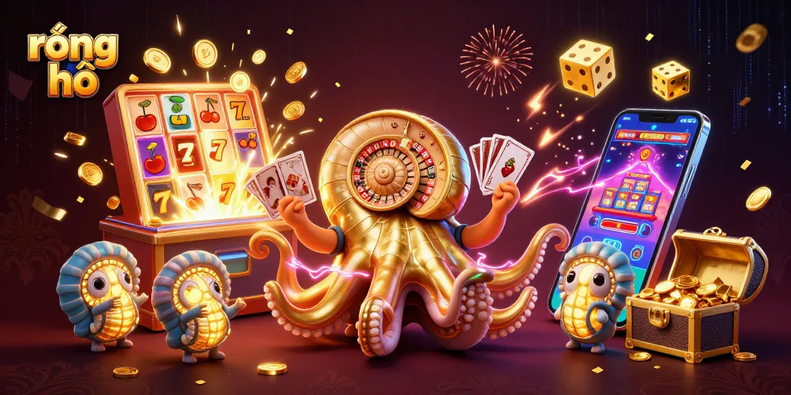 Experience the thrilling rồng hổ action in this vibrant casino scene with cards and jackpot
