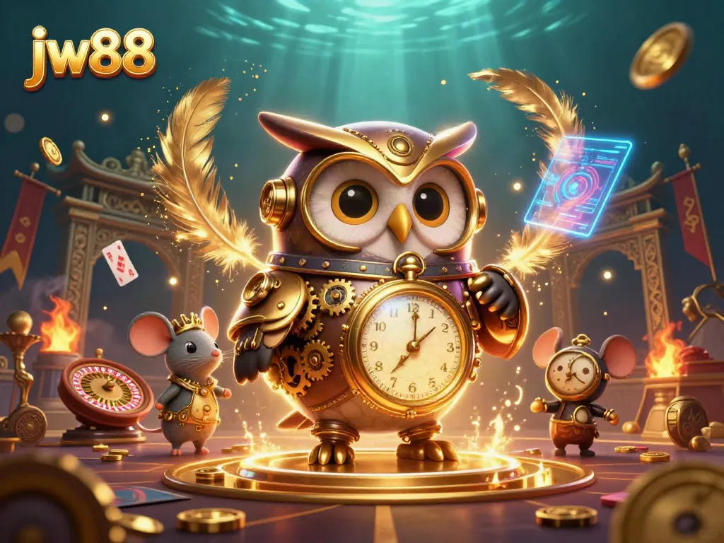 Engage with the vibrant world of jw88 through a steampunk-themed casino adventure illustration.