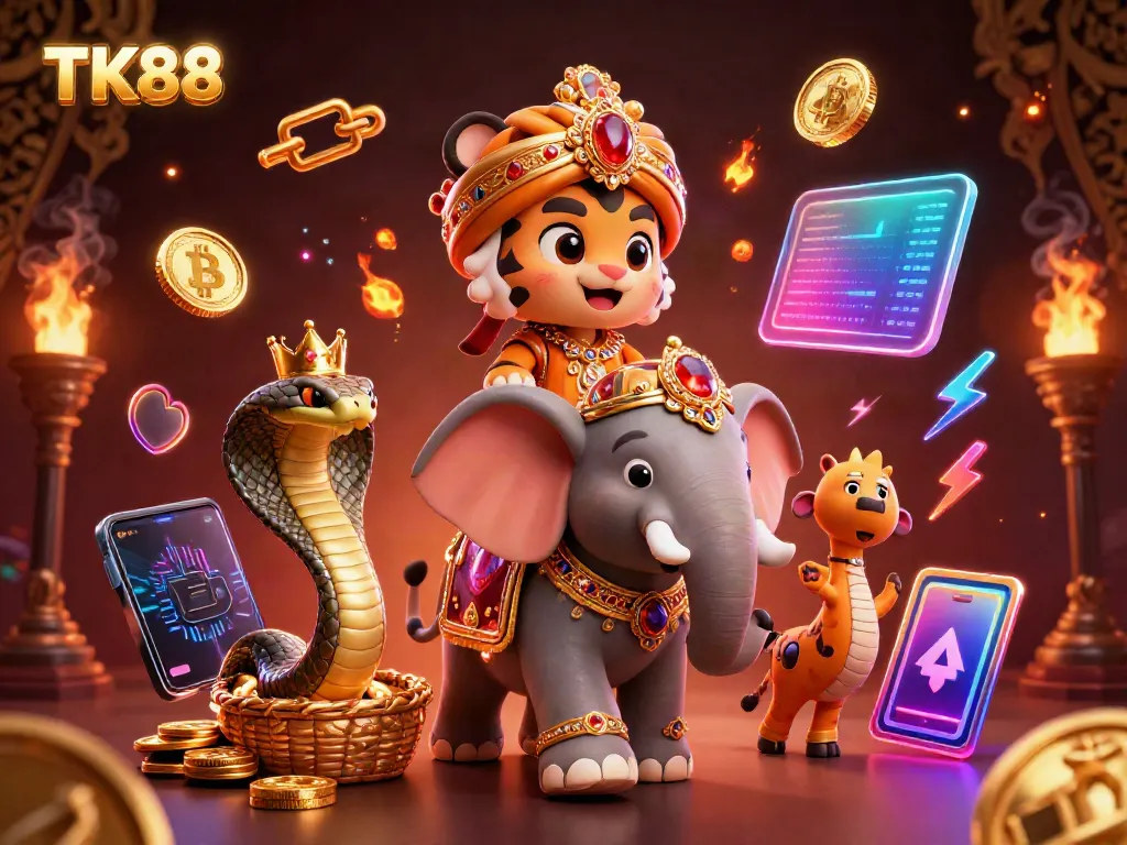 Experience thrilling gameplay at TK88 with vibrant 3D illustrations and rich casino elements!