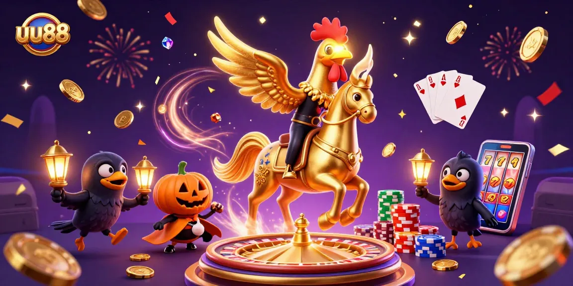 Engage in thrilling gameplay at uu88 with dynamic casino action illustrated in a rich 3D scene.