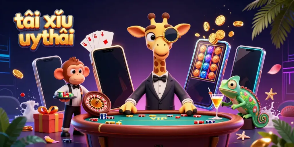 Engage in the vibrant world of tài xỉu uy tín with colorful characters and exciting game elements.