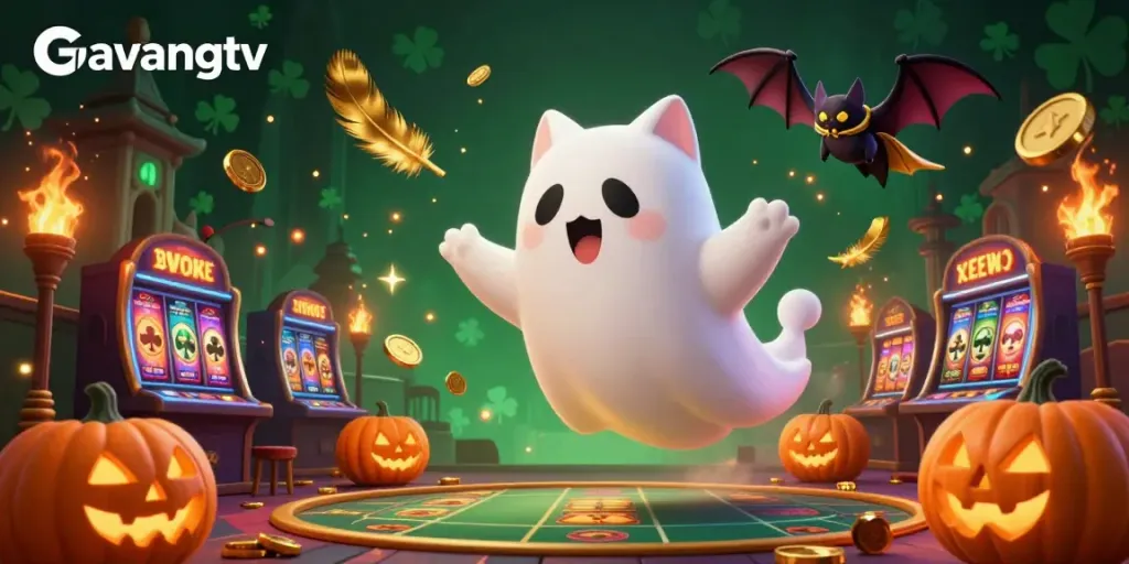 Experience thrilling action with Gavangtv as a ghost cat navigates a haunted casino filled with dynamic gaming elements.