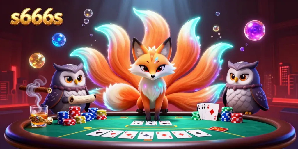 Experience vibrant gameplay with s666s in a dynamic poker scene showcasing colorful characters and rich casino elements.