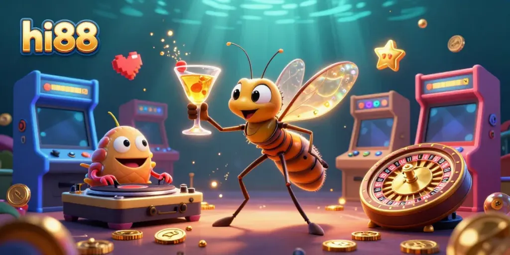 Experience the excitement of hi88 casino with lively 3D characters and gaming elements.