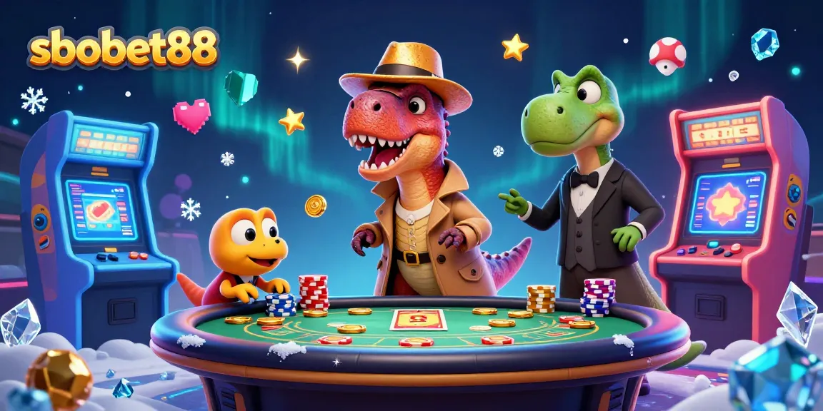 Taruhan judi sbobet88 secara online dalam ilustrasi kasino 3D yang menakjubkan.