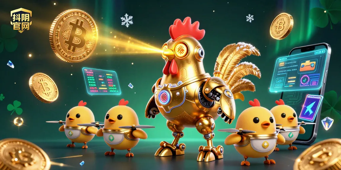 Engage with 抖阴官网, where a golden rooster robot and baby chick drones illuminate the gaming experience.