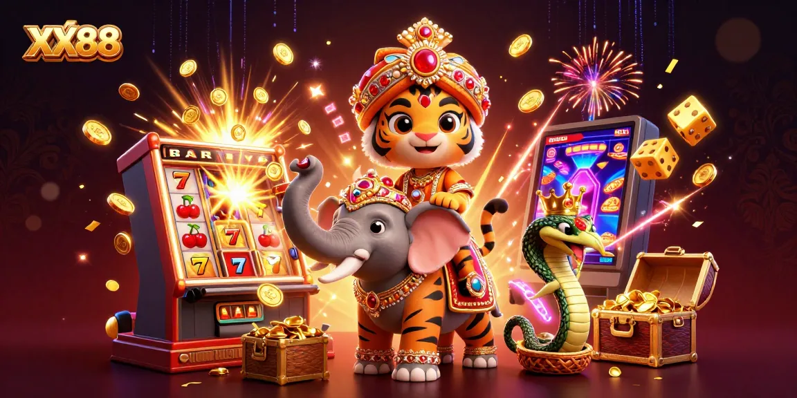 Experience thrilling jackpots at XX88 with vibrant 3D casino elements and dynamic characters