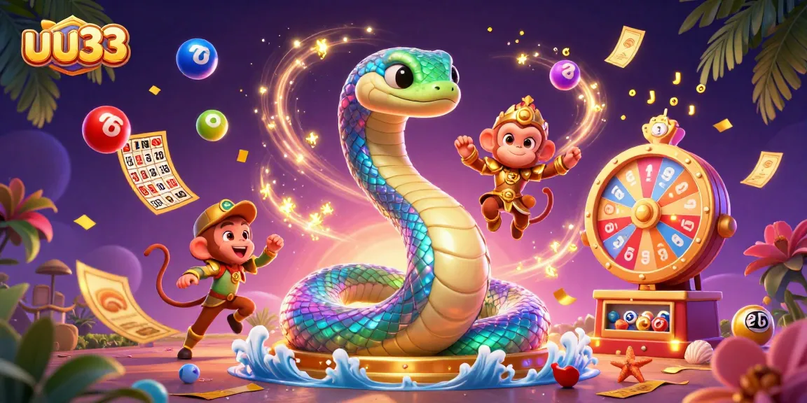 Experience the thrilling excitement of uu33 with vibrant lottery elements and captivating characters.