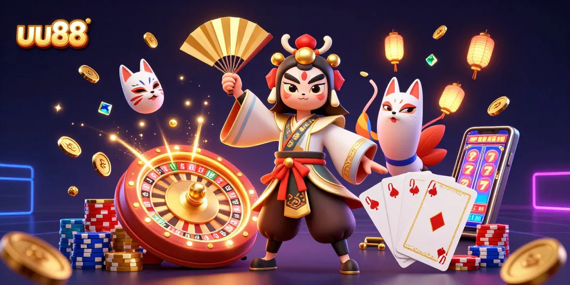 Experience the vibrant casino world with uu88 featuring dynamic 3D characters and game elements.