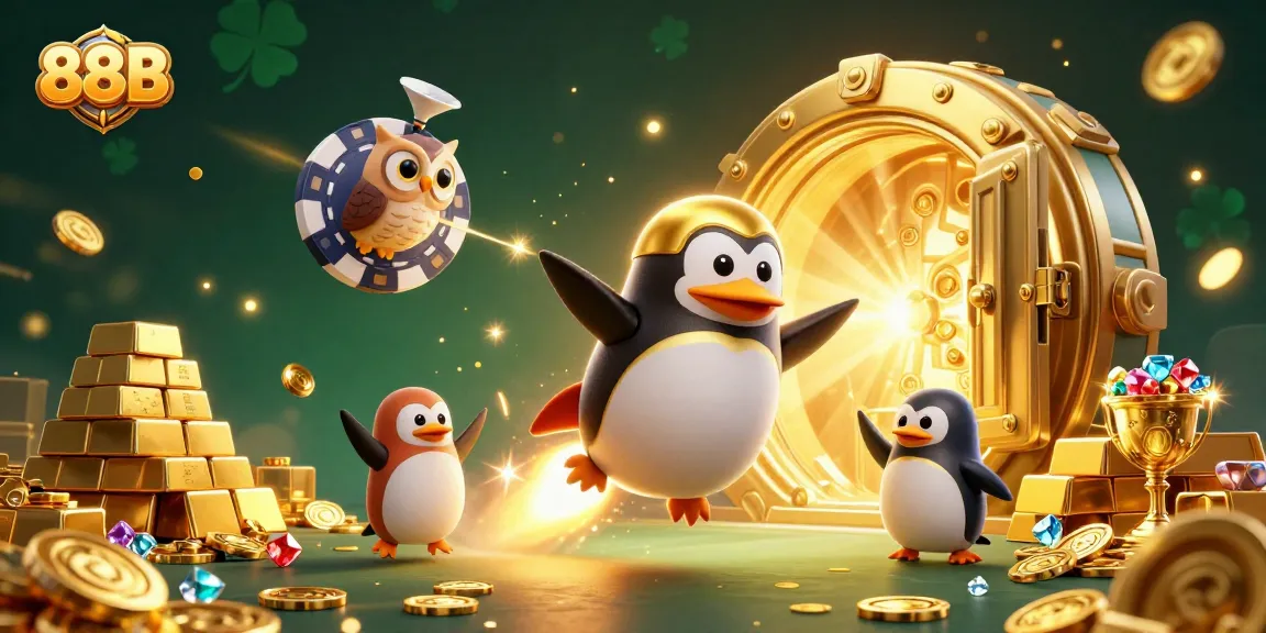 Bet on 88B and watch the golden penguin soar into a world of casino excitement.