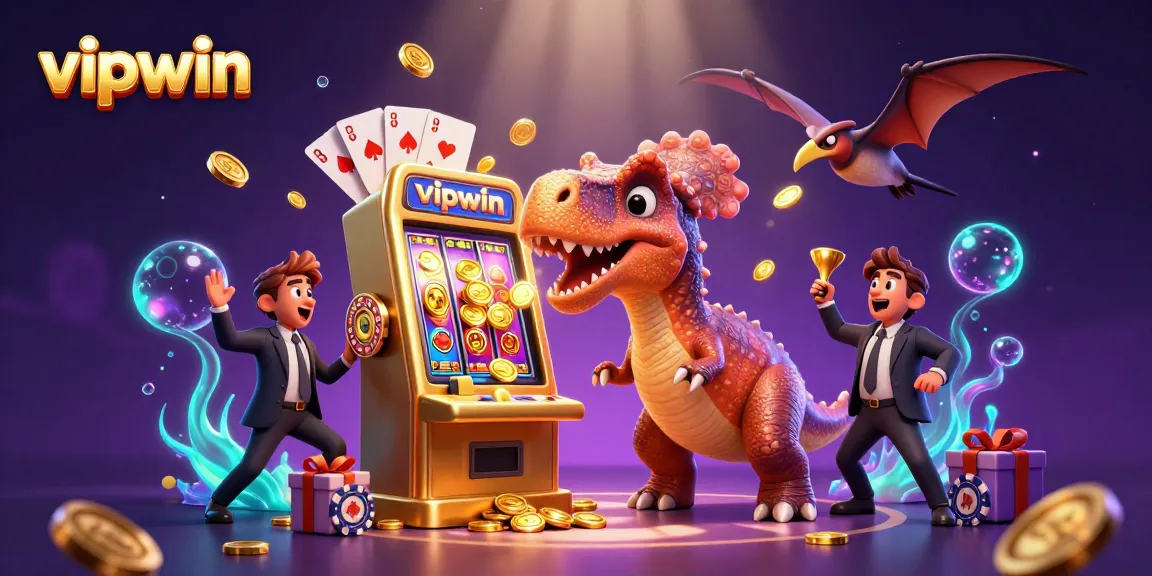 Experience vipwin excitement with a pachycephalosaurus winning jackpots at the slot machine.