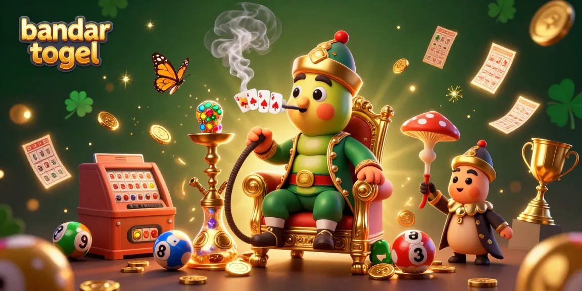 Experience the thrill of bandar togel with our vibrant 3D illustration, featuring lottery balls, golden coins, and dynamic symbols.