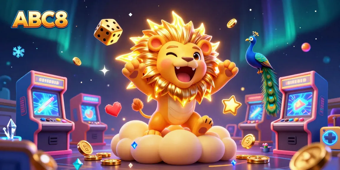 Experience thrilling wins at ABC8 with vibrant casino games and beloved characters in an enchanting 3D scene.