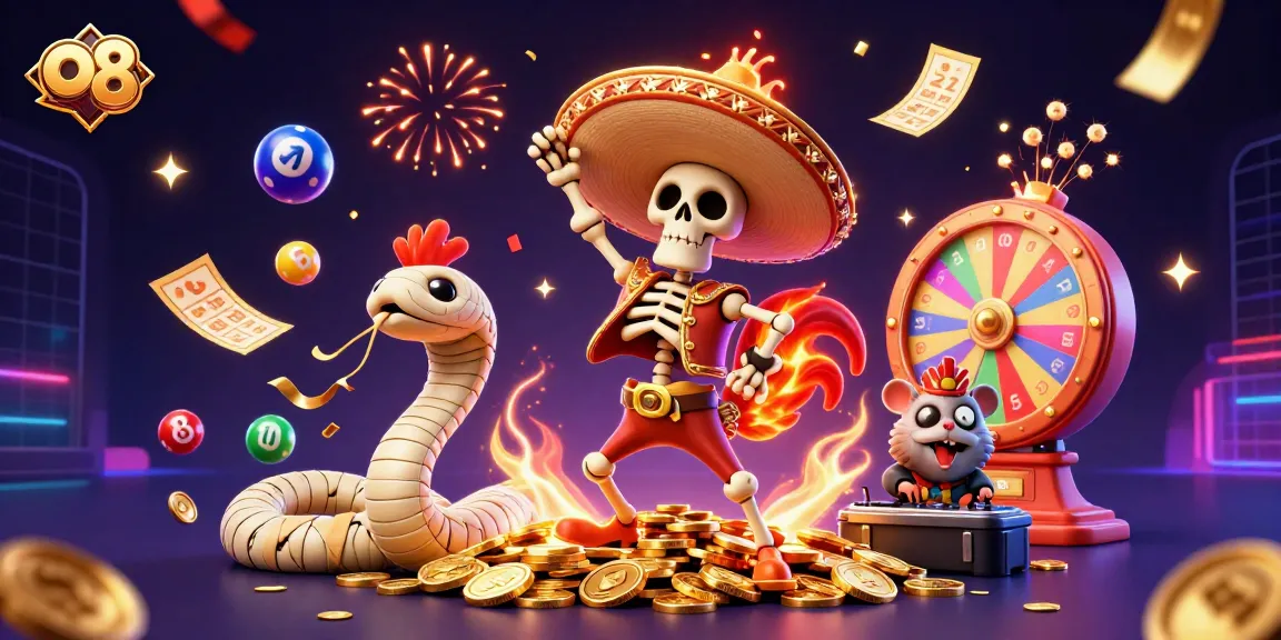 Experience the thrill at o 8 with colorful lottery balls and vibrant prizes in a dynamic casino atmosphere.