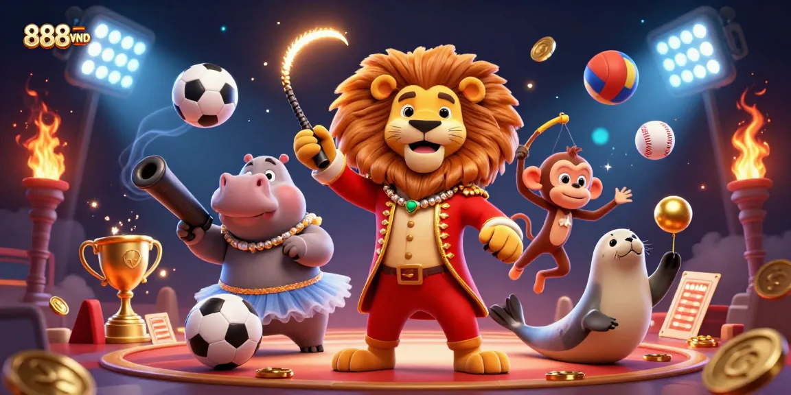 Engage in thrilling gameplay at 888VND with dynamic sports betting action illustrated.