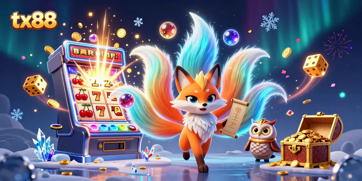 Experience vibrant casino excitement with tx88 and magical characters in a dazzling gaming scene.