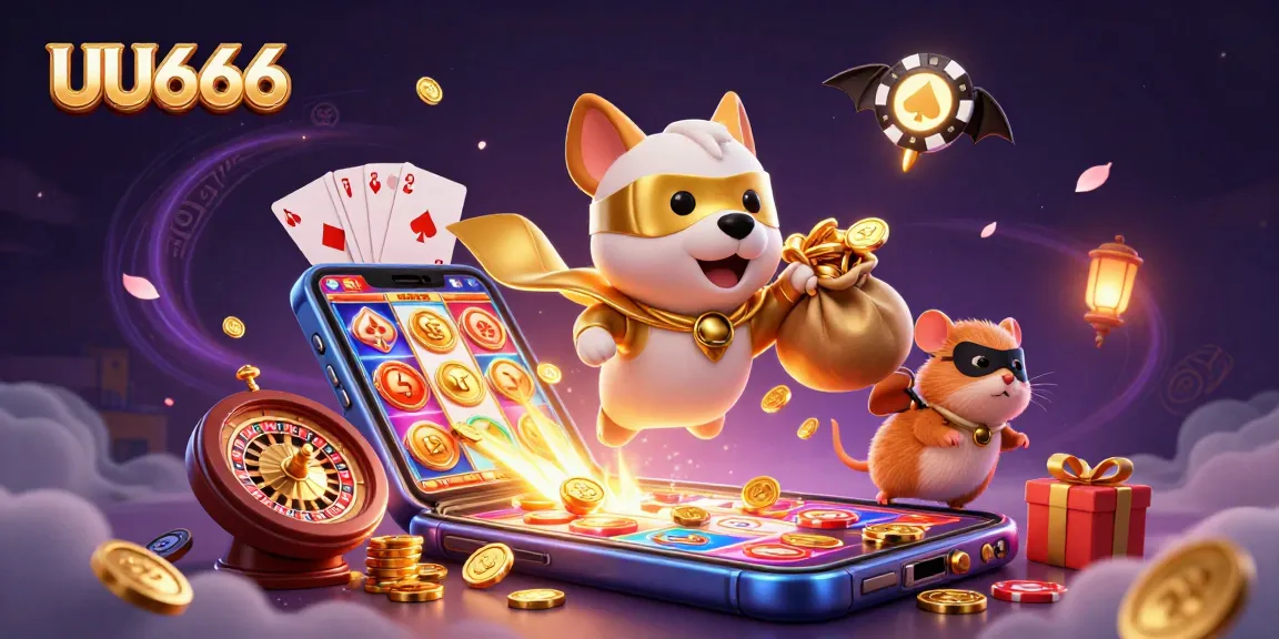 Experience gaming excitement with UU666 as a superhero dog and sidekick bring luck!