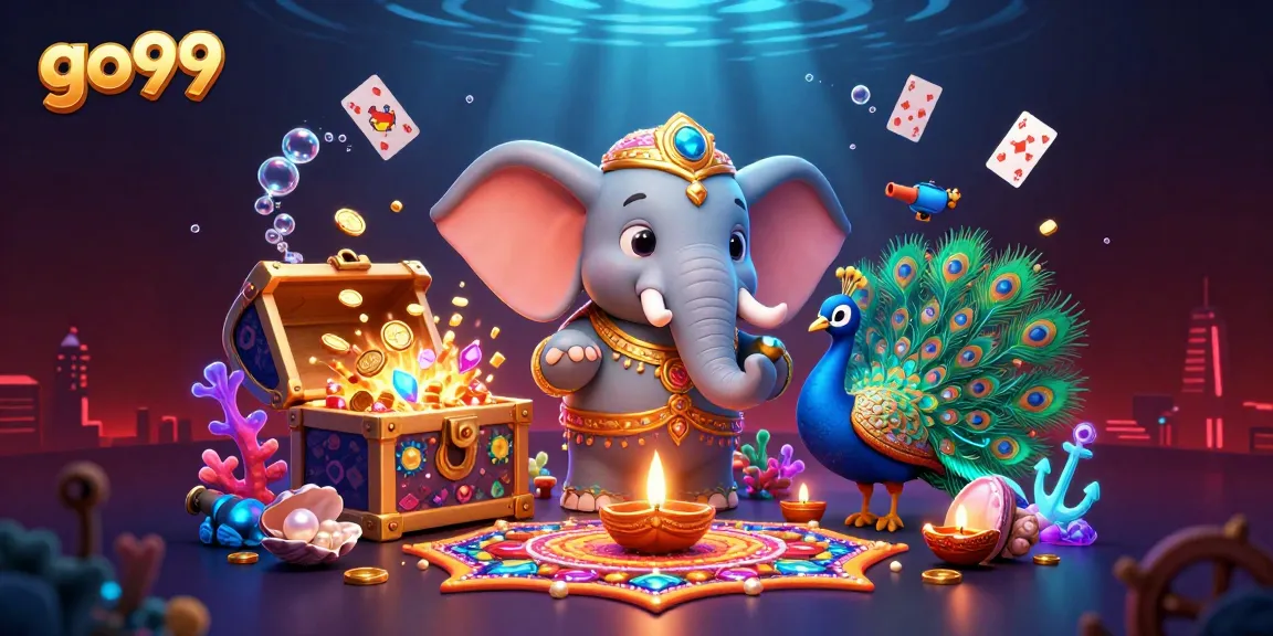 Experience the excitement of go99 with vibrant casino elements and a colorful festive atmosphere.