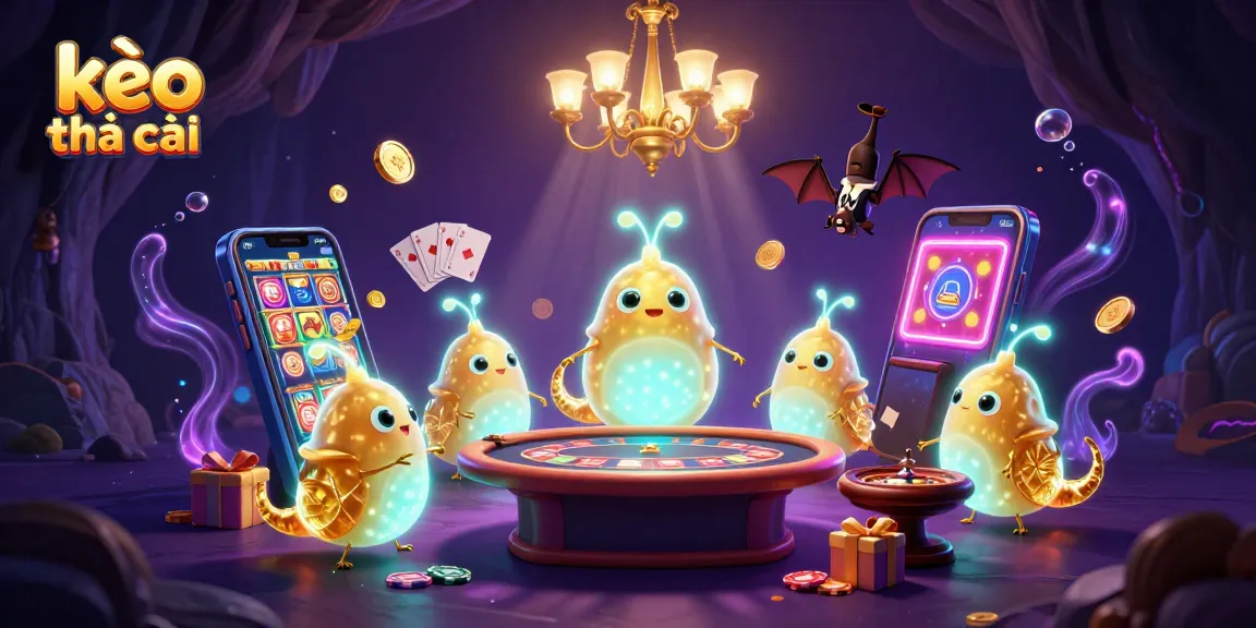 Experience thrills at kèo nhà cái with glowworms illuminating a vibrant casino scene.