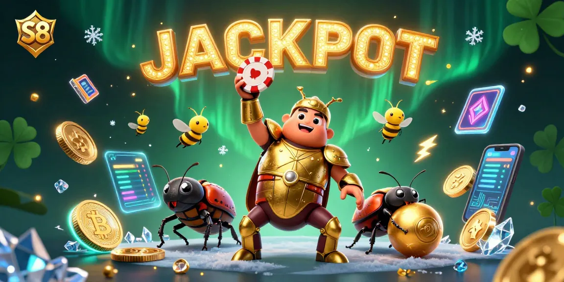 S8 engages bettors with an exciting online casino atmosphere featuring lucky symbols and vibrant action.
