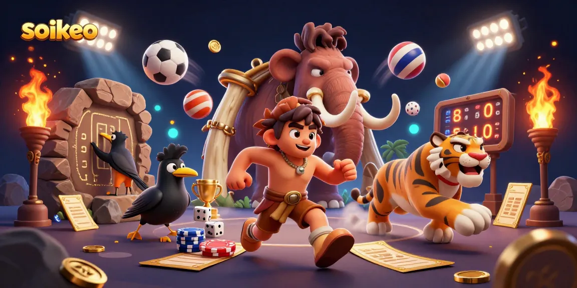 Engage with sports betting action and insights at soikeo's vibrant prehistoric casino scene.