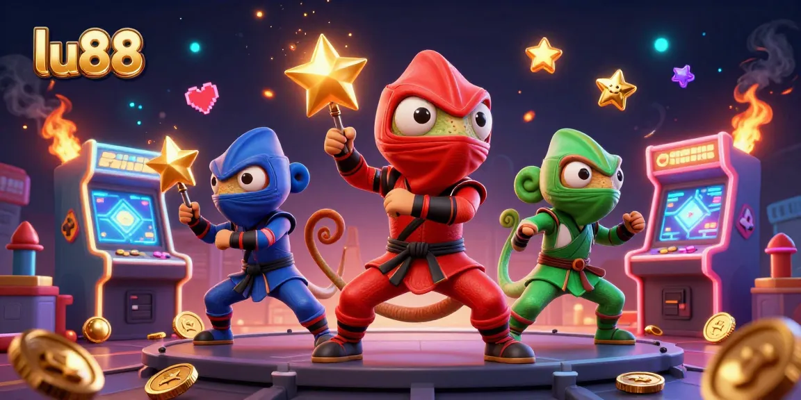 Experience thrilling action at lu88 with ninja chameleons and casino-themed game elements